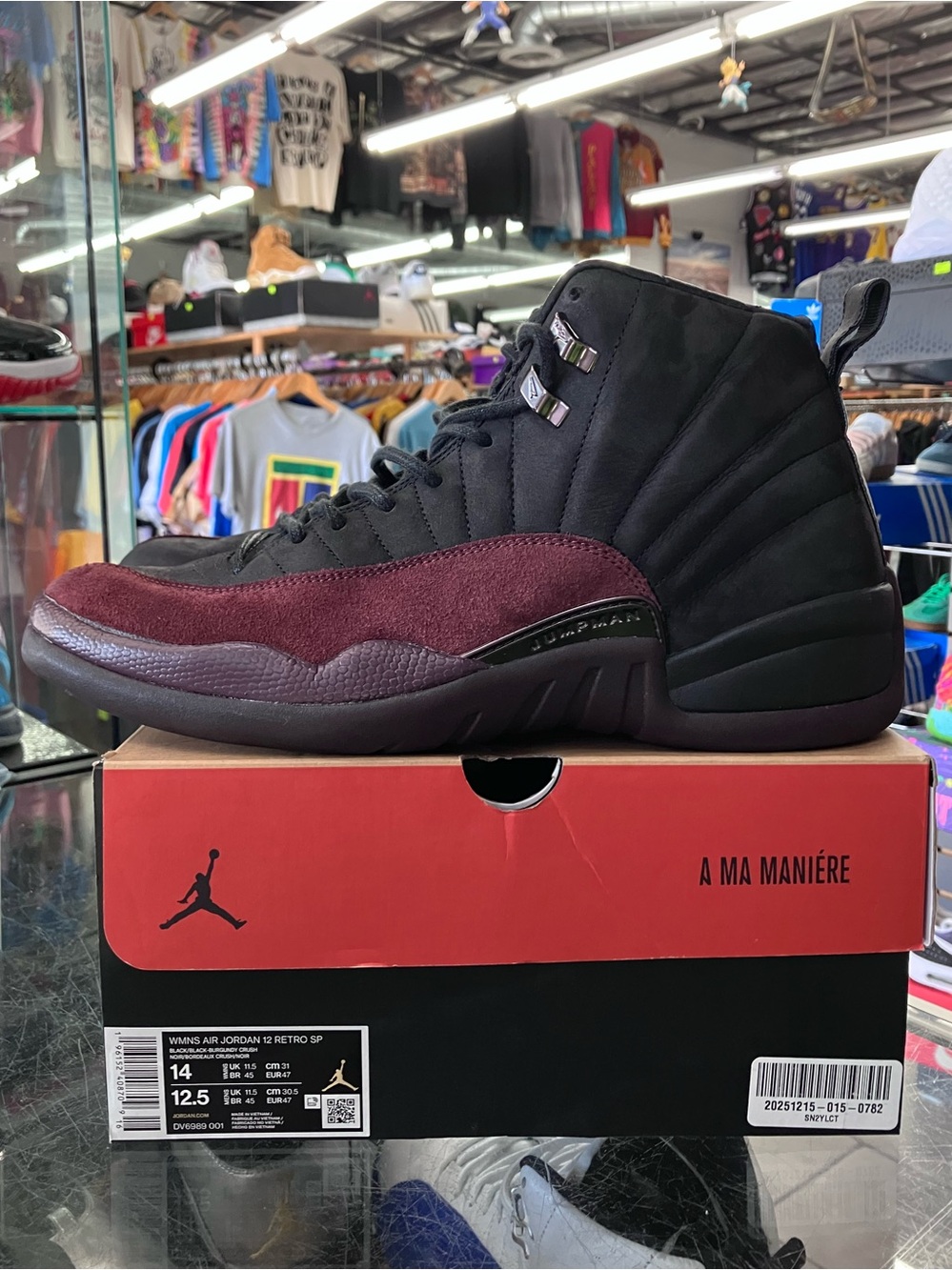 Air Jordan 12 Retro SP A Ma Maniére Black Size 12.5 - Picture 3 of 9